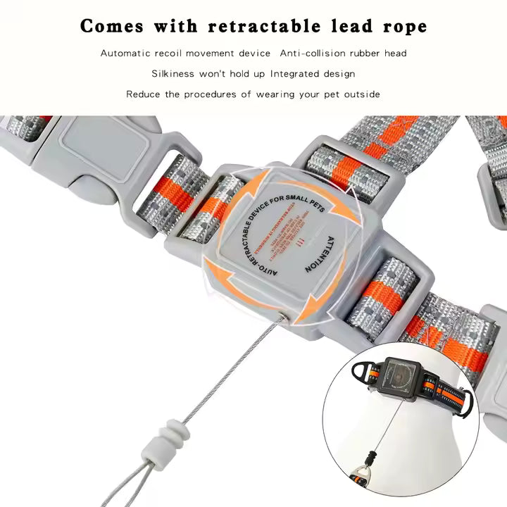 Arnés Retráctil y Reflectivo para Perros