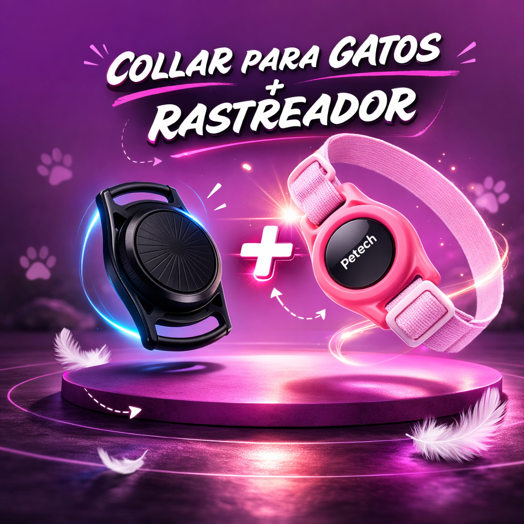 Rastreador para Gatos + Collar
