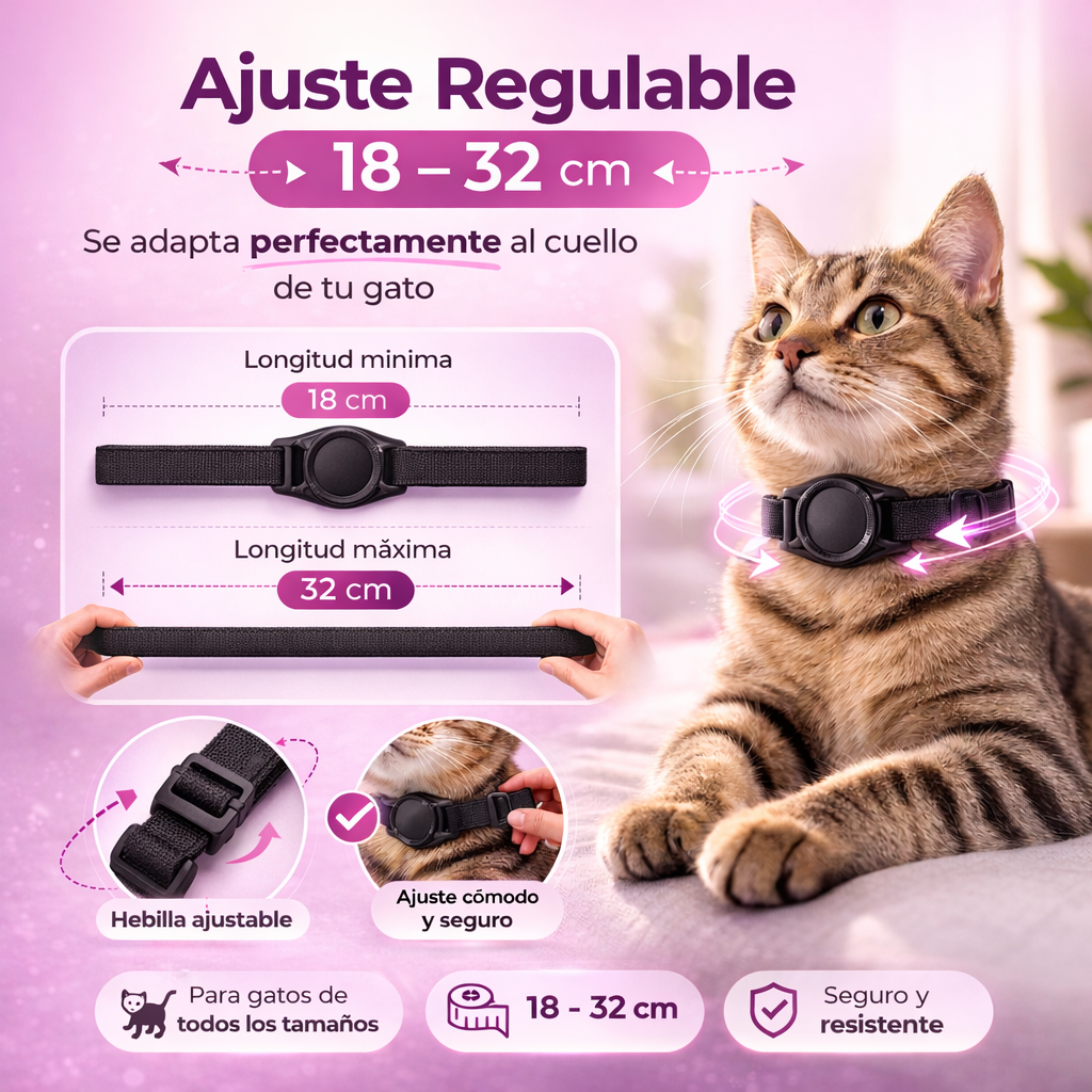 Rastreador para Gatos + Collar