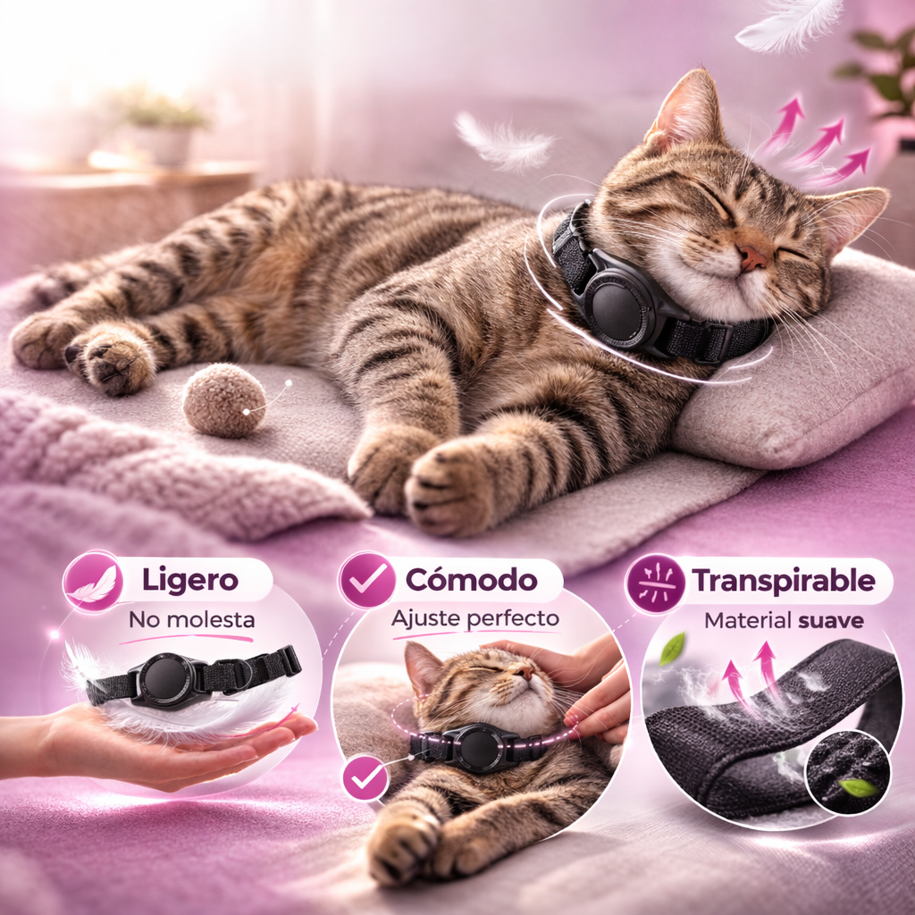 Rastreador para Gatos + Collar