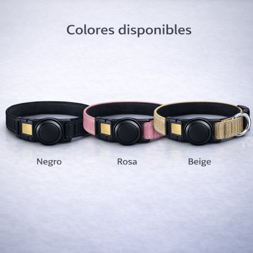 Collar ajustable para perro con localizador PETECH
