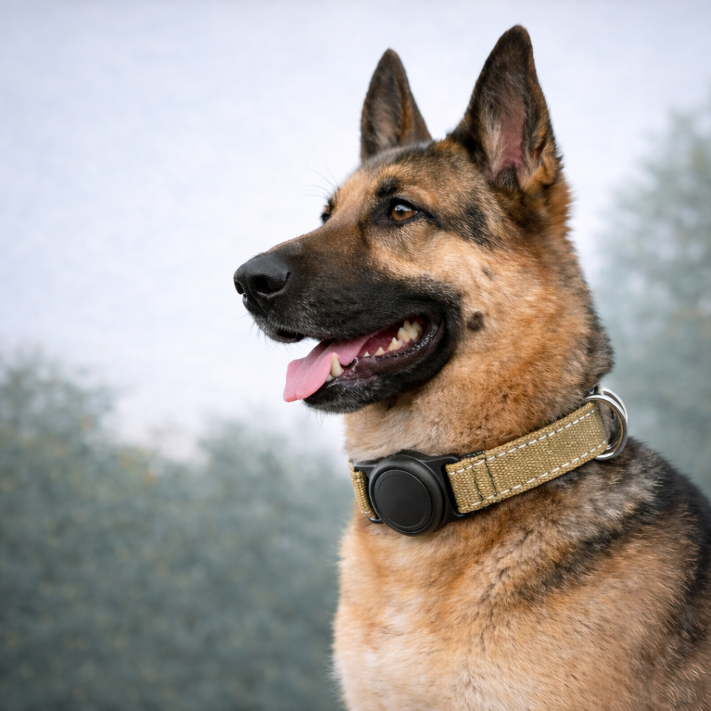 Collar para perro con soporte para rastreador PETECH
