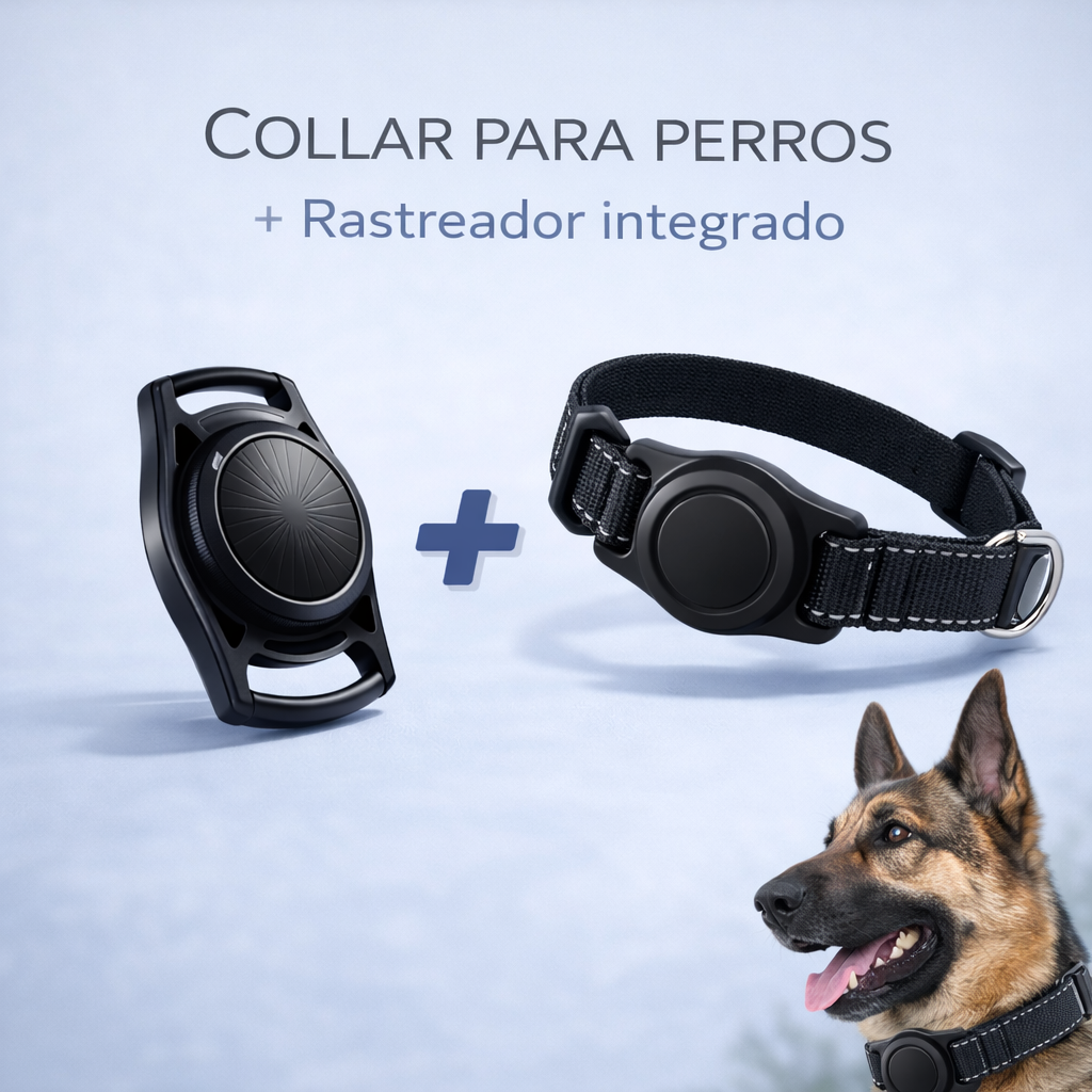 Rastreador para perros PETECH con collar ajustable